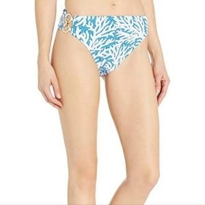 NWT MICHAEL Michael Kors Grecian Blue Bikini Bottom Women's Size Medium